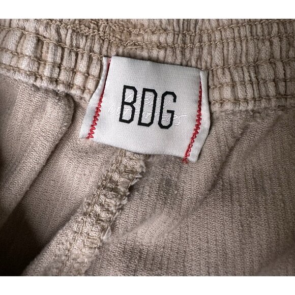 BDG Corduroy Cargo Pants Women’s Size Small Tan Wide Leg Pull On Utility Y2K - Picture 4 of 6